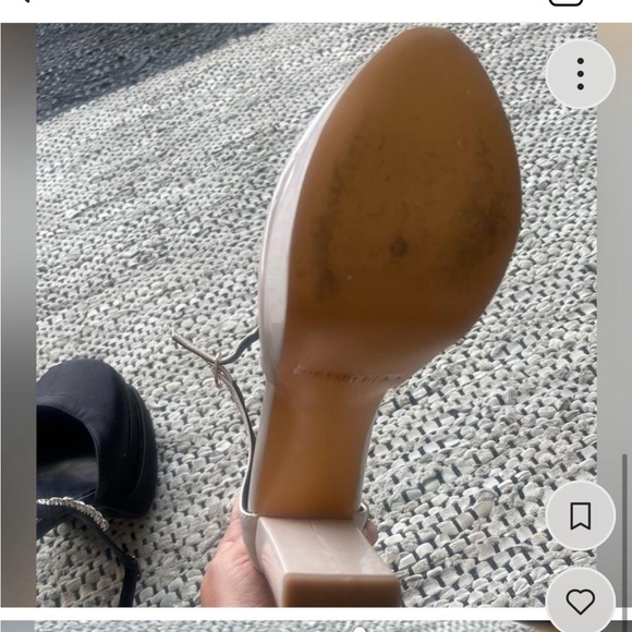 Cream platform heels worn once - Picture 4 of 4